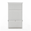NovaSolo Halifax Mahogany Wood Single-Bay Hutch in White