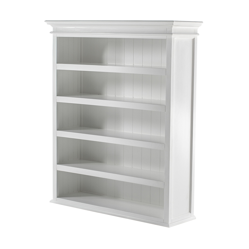 NovaSolo Halifax Mahogany Wood Single-Bay Hutch in White