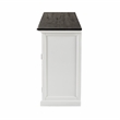 NovaSolo Halifax Mahogany Wood Buffet with 4 Doors 3 Drawers in White