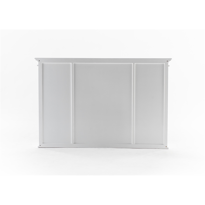 Buffet Hutch Unit with 4 Glass Doors Solid Wood Halifax in White