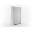 Hutch Unit with 4 Glass Doors Halifax Solid Wood in White