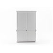Hutch Unit with 4 Glass Doors Halifax Solid Wood in White