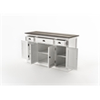 NovaSolo Buffet with 4 Doors 3 Drawers Halifax Solid Wood in White and Brown