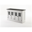 NovaSolo Buffet with 4 Glass Doors Halifax Contrast in White and Black
