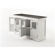 NovaSolo Buffet with 4 Glass Doors Halifax Contrast in White and Black