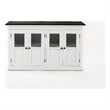 NovaSolo Buffet with 4 Glass Doors Halifax Contrast in White and Black