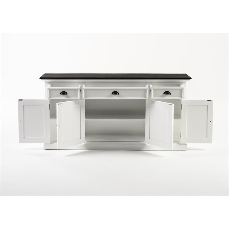 NovaSolo Buffet Console Table Halifax Contrast in White and Black