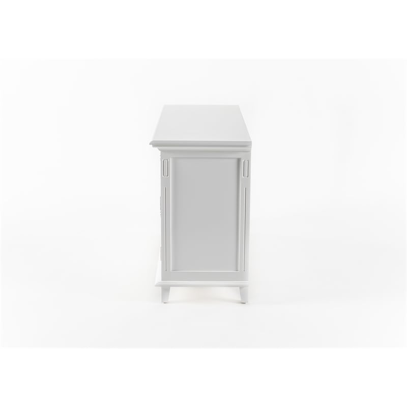 NovaSolo Buffet with 4 Doors Skansen Solid Wood in White