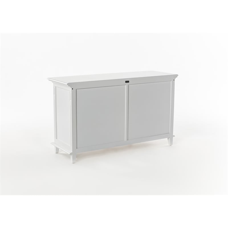 NovaSolo Buffet with 4 Doors Skansen Solid Wood in White