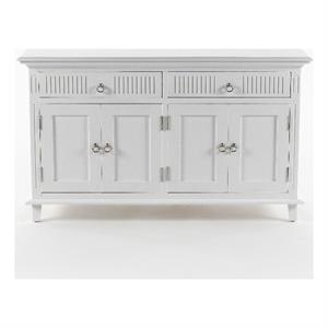 novasolo buffet with 4 doors skansen solid wood in white