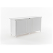 NovaSolo Buffet with 5 Doors Skansen Solid Wood in White