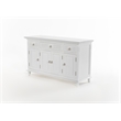 NovaSolo Buffet with 4 Doors 3 Drawers Skansen Solid Wood in White