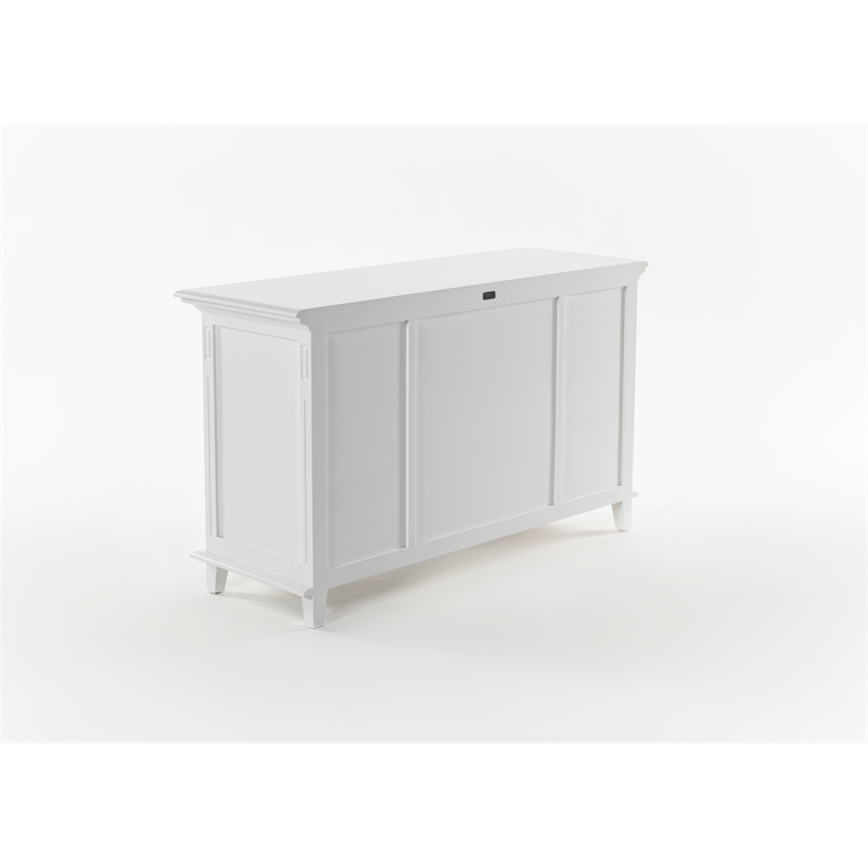 NovaSolo Buffet with 4 Doors 3 Drawers Skansen Solid Wood in White