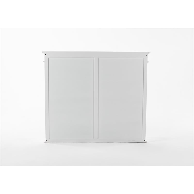 NovaSolo Hutch Bookcase Unit Skansen Solid Wood in White