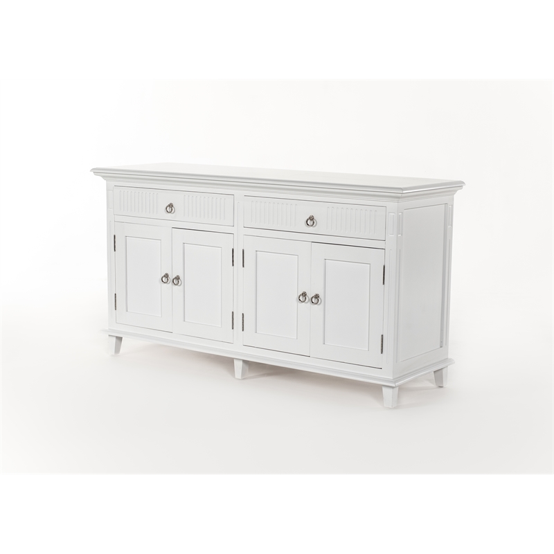 NovaSolo Hutch Bookcase Unit Skansen Solid Wood in White