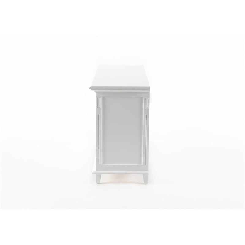 NovaSolo Hutch Bookcase Unit Skansen Solid Wood in White