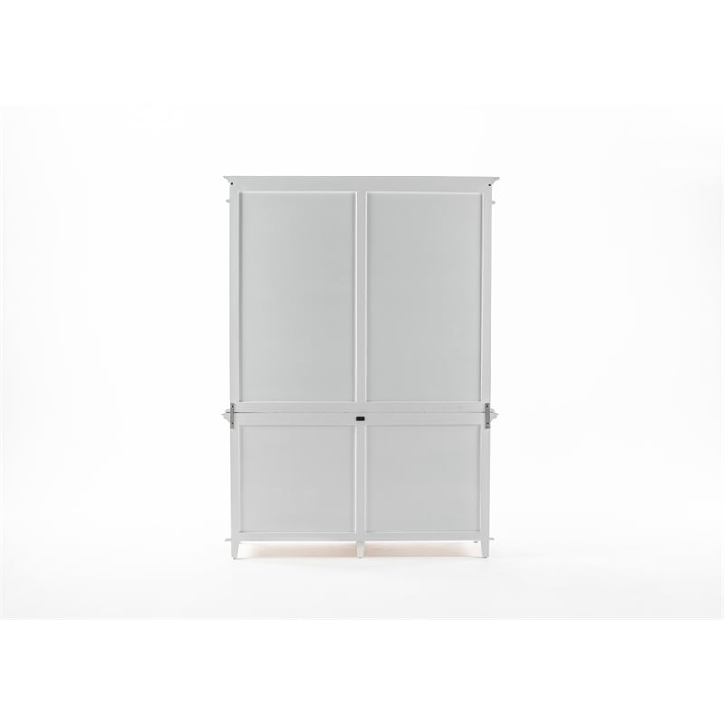 NovaSolo Hutch Bookcase Unit Skansen Solid Wood in White