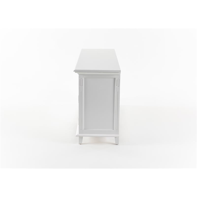 NovaSolo Kitchen Hutch Cabinet with 5 Doors 3 Drawers Skansen in White