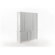 NovaSolo Kitchen Hutch Cabinet with 5 Doors 3 Drawers Skansen in White