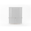 NovaSolo Kitchen Hutch Cabinet with 5 Doors 3 Drawers Skansen in White