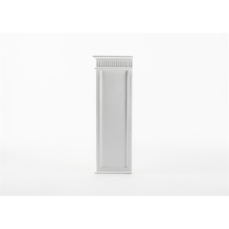 NovaSolo Kitchen Hutch Cabinet with 5 Doors 3 Drawers Skansen in White
