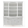 NovaSolo Kitchen Hutch Cabinet with 5 Doors 3 Drawers Skansen in White