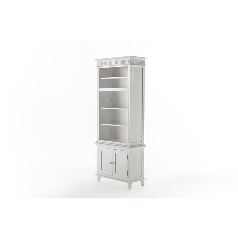 NovaSolo Single-Bay Hutch Unit Skansen Solid Wood in White