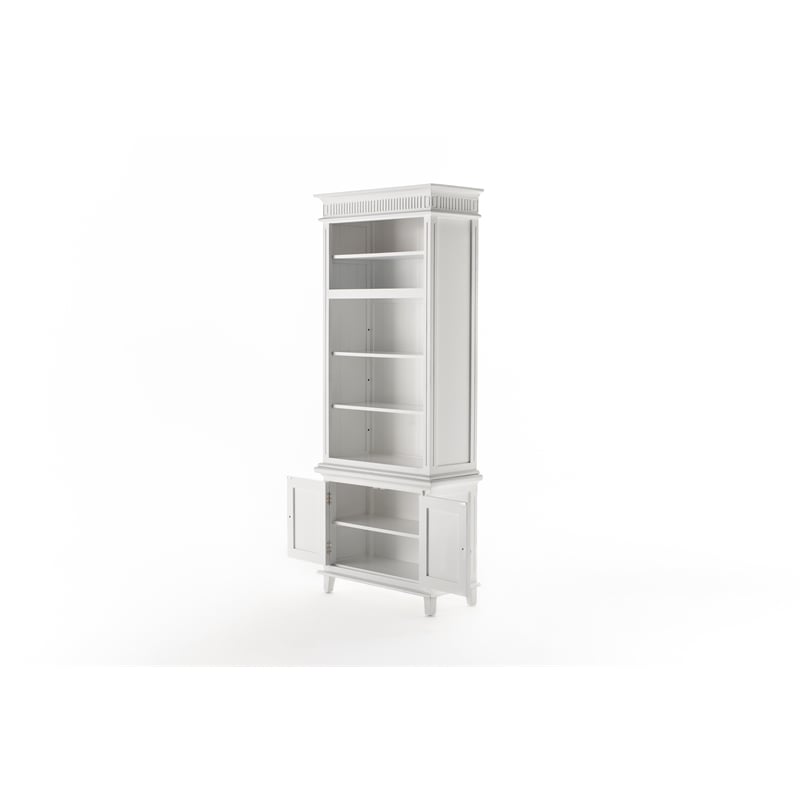 NovaSolo Single-Bay Hutch Unit Skansen Solid Wood in White