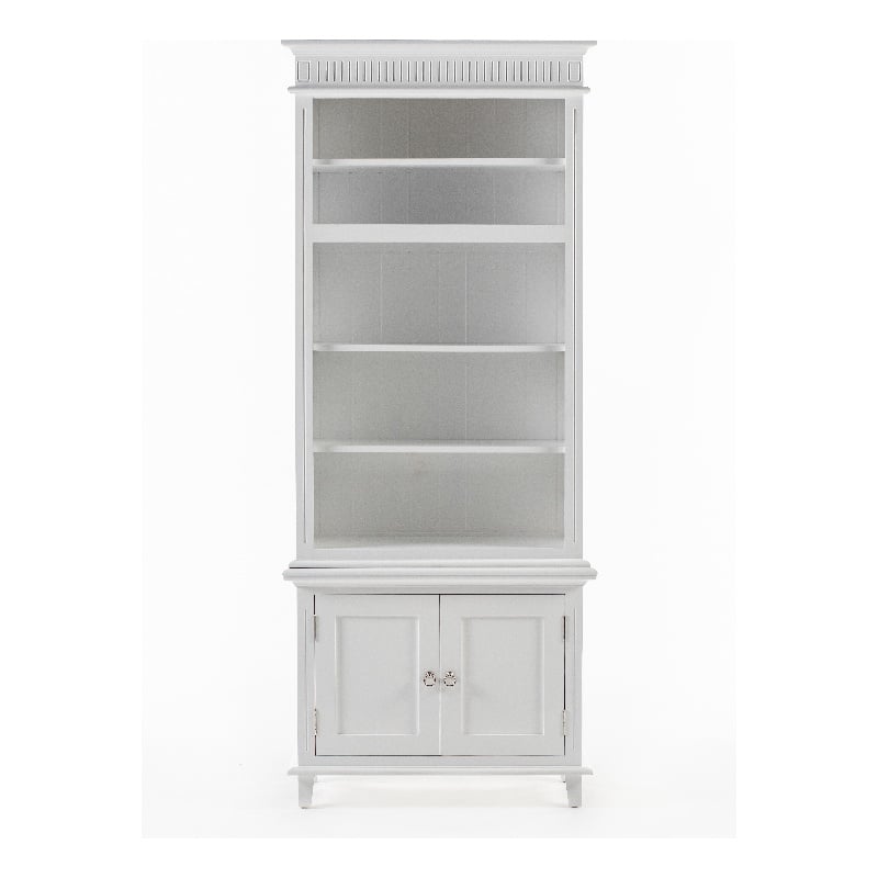 NovaSolo Single-Bay Hutch Unit Skansen Solid Wood in White