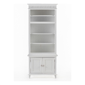 novasolo single-bay hutch unit skansen solid wood in white