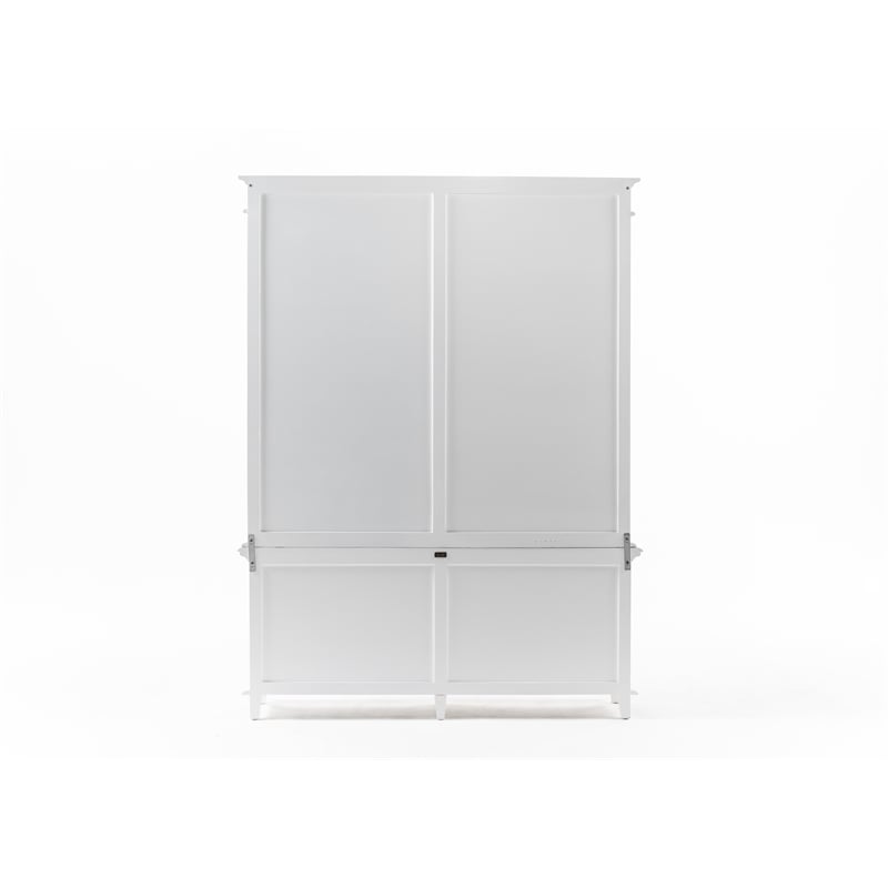 NovaSolo Double-Bay Hutch Unit Skansen Solid Wood in White