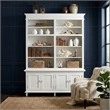 NovaSolo Double-Bay Hutch Unit Skansen Solid Wood in White