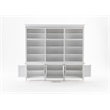 NovaSolo Triple-Bay Hutch Unit Skansen Solid Wood in White
