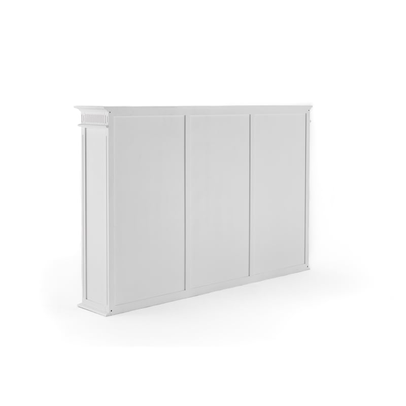 NovaSolo Triple-Bay Hutch Unit Skansen Solid Wood in White