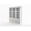 NovaSolo Triple-Bay Hutch Unit Skansen Solid Wood in White