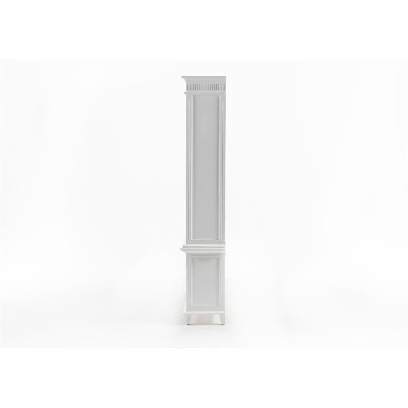 NovaSolo Triple-Bay Hutch Unit Skansen Solid Wood in White