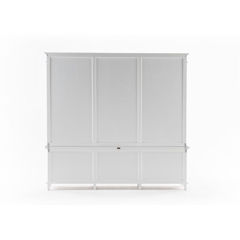 NovaSolo Triple-Bay Hutch Unit Skansen Solid Wood in White