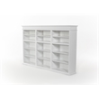 NovaSolo Triple-Bay Hutch Unit Skansen Solid Wood in White