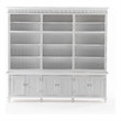 NovaSolo Triple-Bay Hutch Unit Skansen Solid Wood in White