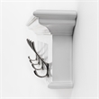 NovaSolo 4 Hook Coat Rack in Pure White