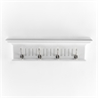 NovaSolo 4 Hook Coat Rack in Pure White