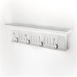 NovaSolo 4 Hook Coat Rack in Pure White