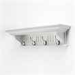 NovaSolo 4 Hook Coat Rack in Pure White