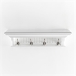 NovaSolo 4 Hook Coat Rack in Pure White