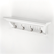 NovaSolo 4 Hook Coat Rack in Pure White