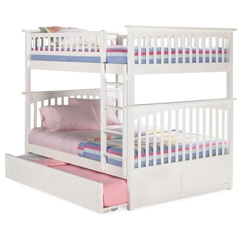 Leo & Lacey Full Over Full Bunk Bed in White