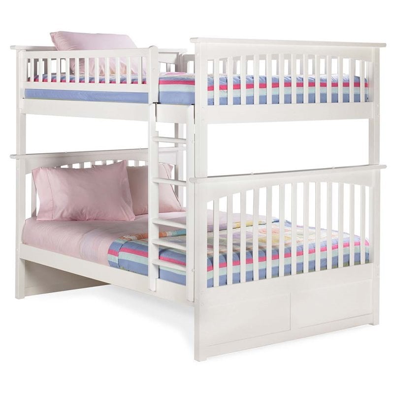 Leo & Lacey Full Over Full Bunk Bed in White