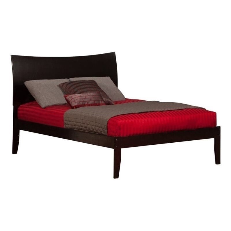 Leo Lacey Bed With Open Foot Rail In Espresso Full Size