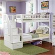 Leo & Lacey Twin Over Twin Staircase Bunk Bed in White