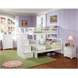 Leo & Lacey Twin Over Full Staircase Bunk Bed in White